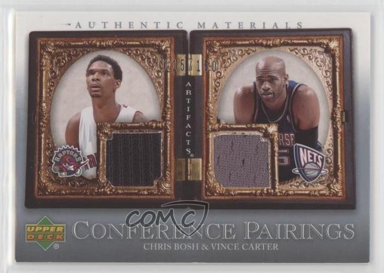 2007 Artifacts Conference Pairings /150 Chris Bosh Vince Carter #CP-BC HOF 7ng