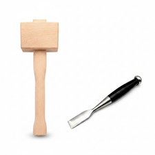245 Mm Langer Schreinerhammer Aus Massivem Buchenholz Mit Konischem Hals,