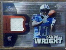 2012 Topps Chrome Rookie Relic Football Card Of Kendall Wright #RR33