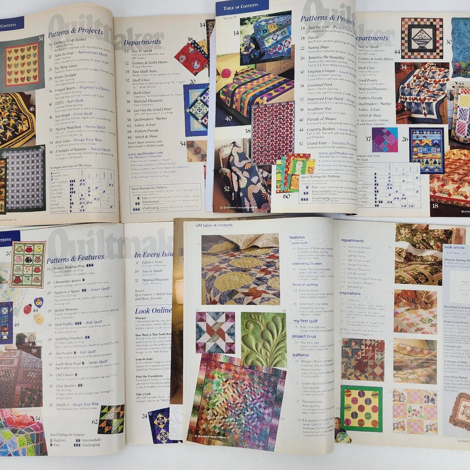 Lot of 12 Quiltmaker Quilting Magazines Vtg 2002 - Modern 2018 Quilt Patterns - Image 4 of 4