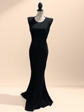 Lulu's "Captivating Perfection" Black Maxi Rouched Dress NWT Sz S