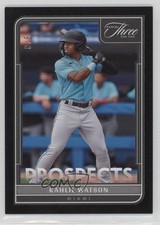 2022 Panini Three and Two Prospects Black 6/8 Kahlil Watson #P-7 0w7