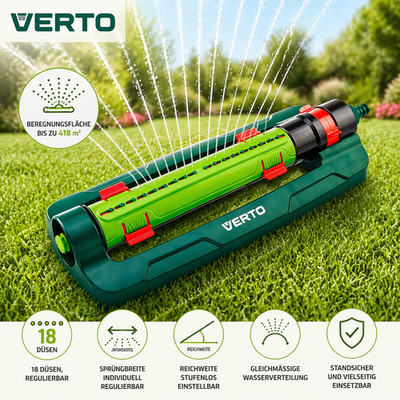 Profi Viereckregner Rasensprenger Regner Sprinkler Bewässerung Kreisregner 418m²