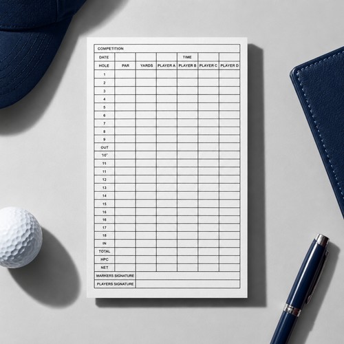 10 Pieces Score Card Compact Golf Competition Scorecard Tournament ...