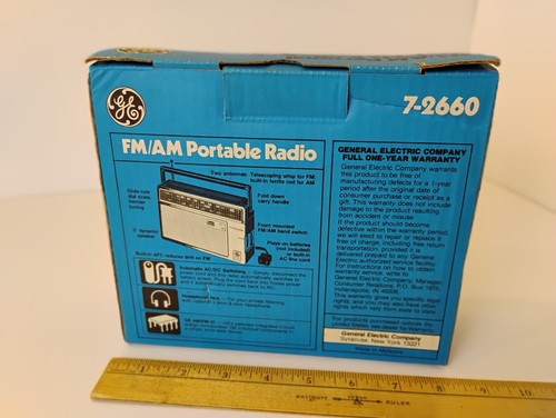 GE General Electric FM/AM Personal Portable Radio With Two Way Power 7-2660  - Picture 8 of 8