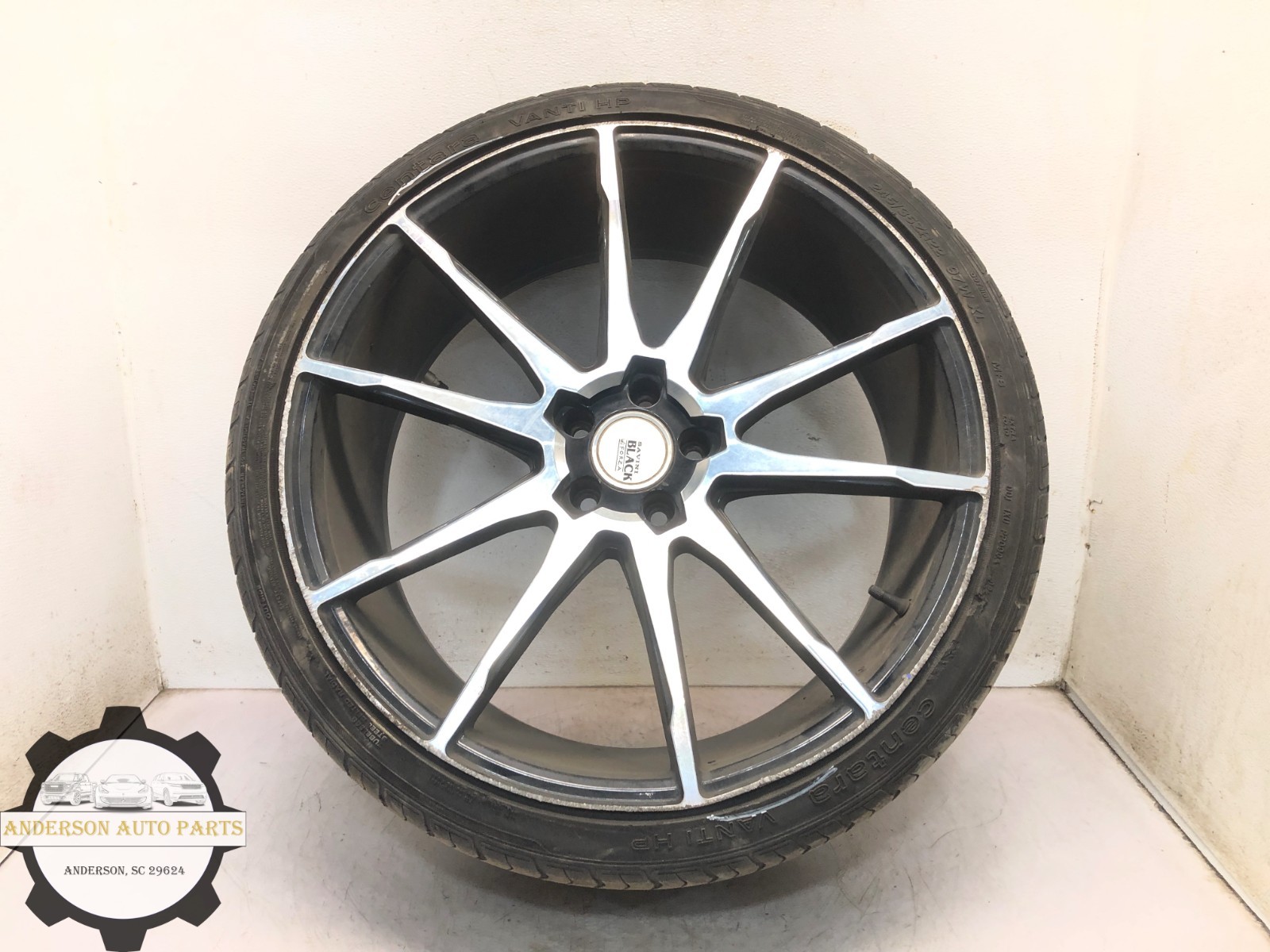 SAVINI BLACK DI FORZA BM12 WHEEL RIM 22X9 TIRE 245/35/R22