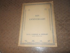 Livret de plongée Pomeroy & Stewart 44ème anniversaire 1920