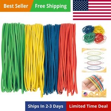 Large Heavy Duty Rubber Bands - 7x1/8", 1 Lb. Approx. 240 Assorted Colored Ru...