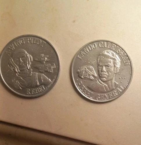 New ListingA-Wing Pilot And Lando General Coins Star Wars POTF 1984 Kenner