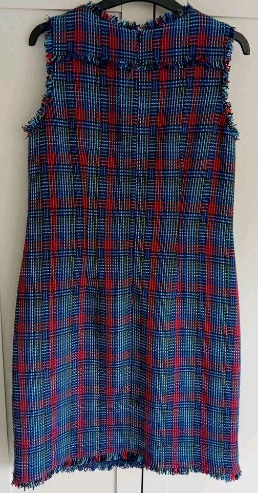 Vestido Boden Talla 12L Sin Mangas Cuadros Tweed Tartán Vestido Inteligente En muy buena condición  Foto 4 de 4