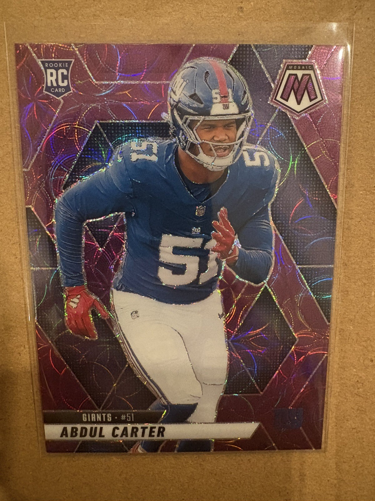 2025 Mosaic Abdul Carter Purple Scope RC #317 Giants