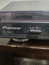 Pioneer PL-990 Full Automatic Stereo Turntable, Black, 33/45 RPM, RCA Out