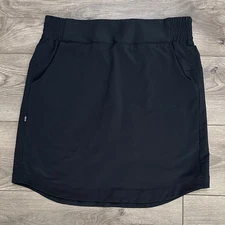 Coolibar 20" Pisa Travel Skort Skirt UPF Black Size Medium