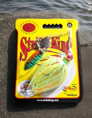 Strike King Redeye Spinnerbait Fire Tiger 3/16th Oz Eagle Claw Lazer Hook