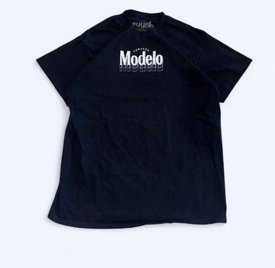 Modelo Shirt Mens Large Black Cerveza Graphic Beer Advertising Short Sleeve Tee