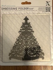 CHRISTMAS TREE  EMBOSSING FOLDER - 6X6  - LACY TREE  - #XC515924 - NEW