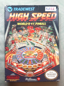 Pinball ALTA VELOCIDAD con CAJA para Nintendo NES - Gran etiqueta - Probado y funciona muy bien!