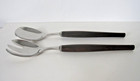 Salatbesteck Stainless 18/8 Germany - Edelstahl Holzgriffe  Vintage