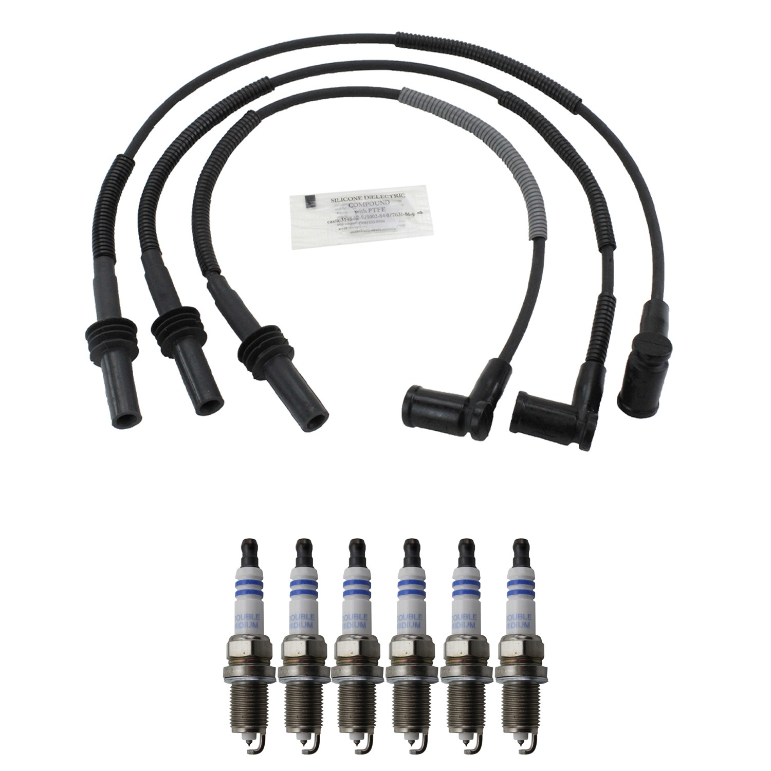 Denso Ignition Wires and Bosch Spark Plugs Kit for Dodge Ram 1500 09-10 3.7L V6