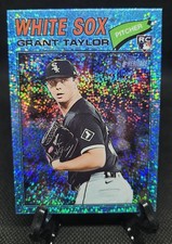 2026 Topps Heritage #329 Grant Taylor Chrome Light Blue Sparkle Refractor