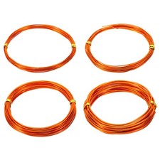 16.4ft Aluminum Wire, 4pcs Jewelry Craft Wire 0.8mm 1mm 1.5mm 2mm, Copper Tone