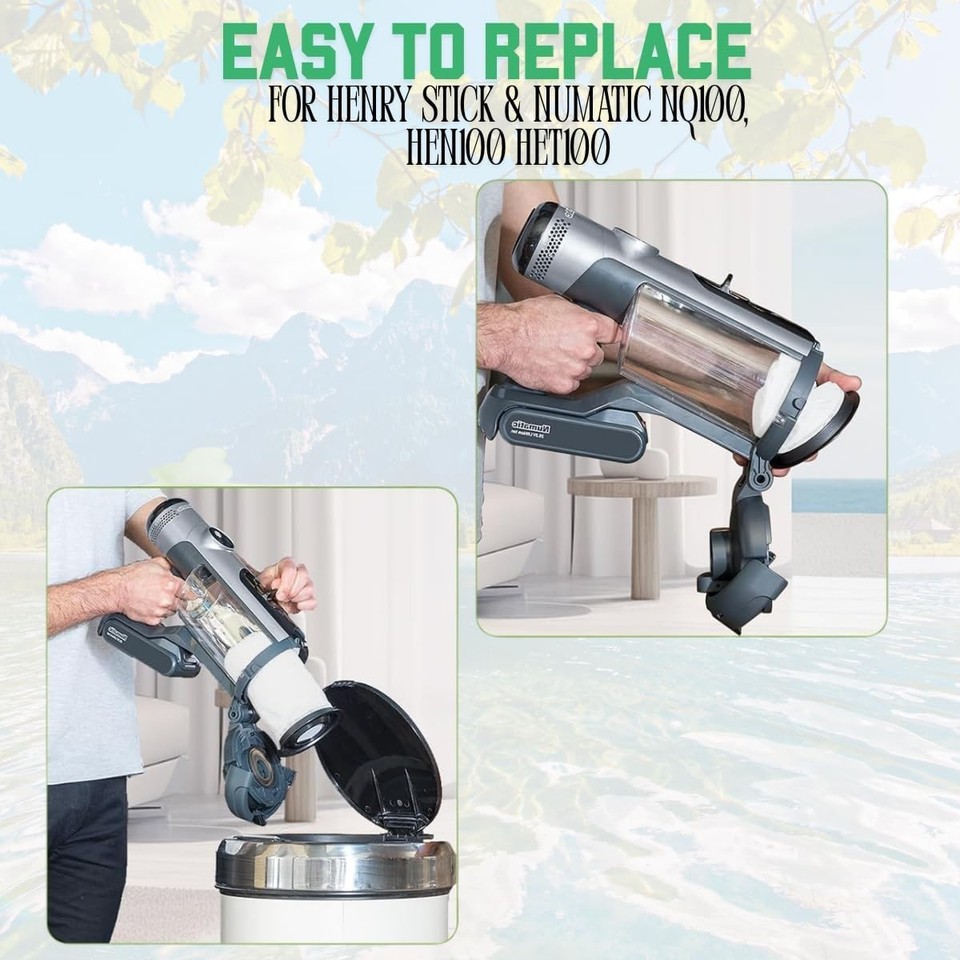 Sacs Quick Pods Pour Aspirateurs Henry/Hetty - Lot De 10, Capacité 3L, Avec Assainisseurs Océaniques