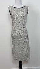 Tory Burch Cinched Waist Women's size XS Sheath Dress Career Sleeveless Leaf