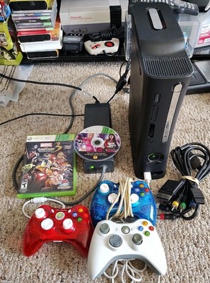 Lot 2 Games 3 Control Microsoft Xbox 360 Elite 120GB Console Black 