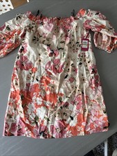 VINCE CAMUTO Women's Size 14 Floral Bodycon Midi Dress Pink Orange New NWT