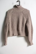 H&M Womens Chunky Knit High Neck Jumper - Size S Small (m20)