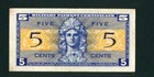 Series 521 5 cents US Military Payment Certificate ** PAPER CURRENCY AUCTIONS — photo 2