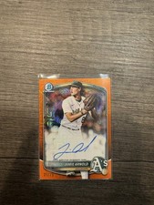 2025 Bowman Chrome Draft Jamie Arnold /25 Orange Mojo Auto BMA-JA