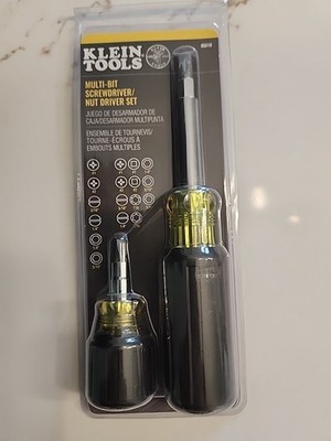 KLEIN TOOLS 85518 Multi-Bit Screwdriver/Nut Driver Set NEW with 32500 & 32561