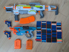 Nerf Bundle N-Strike Modulus ECS-10 Blaster + 3 Guns + 3 Mags + over 100 darts