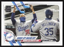 2021 Topps Hands Up! Masks Up! Betts/Bellinger) CL #303 Los Angeles Dodgers