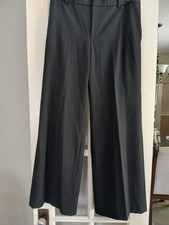 Lauren Ralph Lauren Black Flat Front Wide Leg Pants 8 Excellent Condition