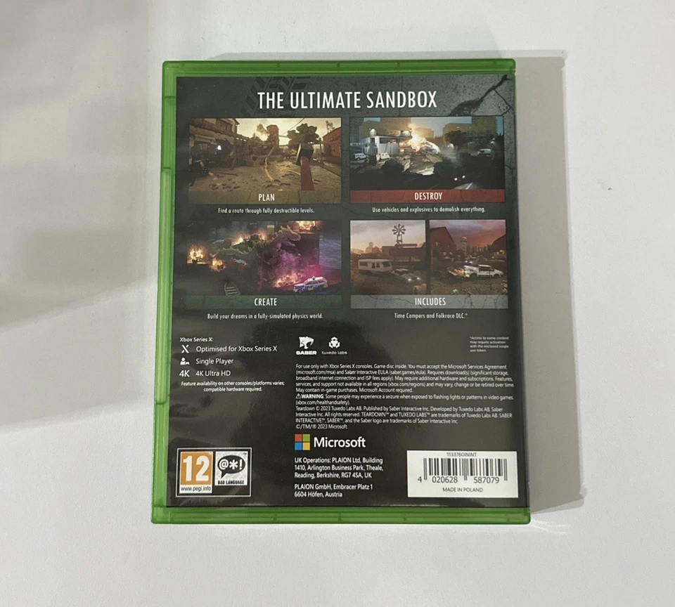 TEARDOWN DELUXE EDITION XBOX SERIES X Video Game Genuine UK Release Mint Conditi, photo 2 of 3