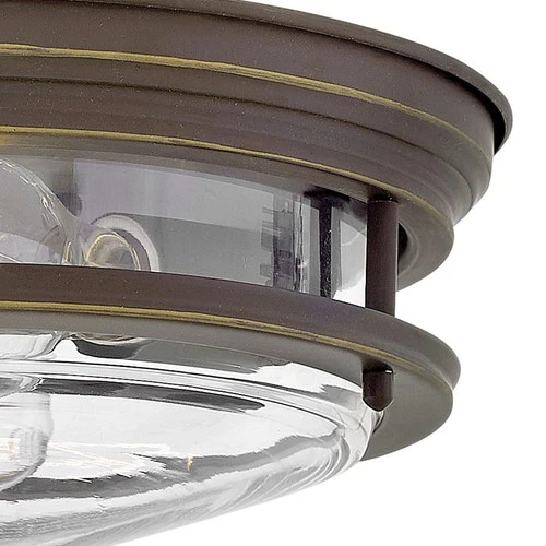 Hinkley Lighting 3302-CL Hadley 2 Light 12"W Flush Mount Bowl - Bronze - Picture 3 of 9
