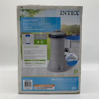 Intex 1000 GPH Easy Set Swimming Pool Cartridge Filter Pump 28637 100V New