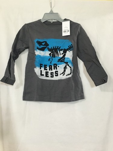 New Carter's Boys Dinosaur Tee Shirt Top Toddler Long Sleeve 2T,3T Gray - Bild 1 von 5