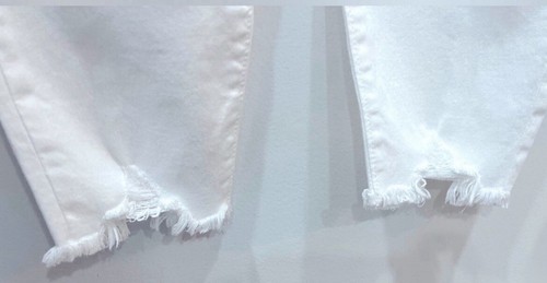 Made and Loved Loft skinny Crop Denim Chewed Hem Size 31 - Picture 5 of 11