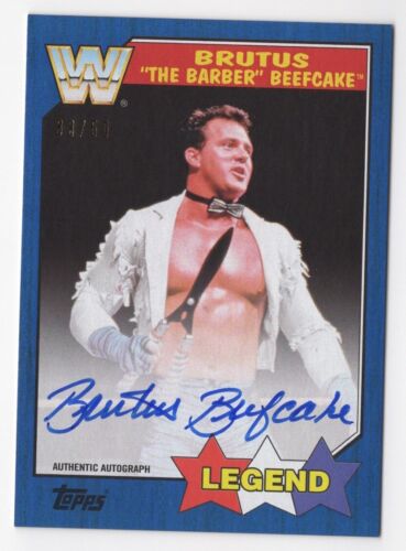 Brutus The Barber Beefcake 2017 Topps WWE Heritage Autograph Card Auto Blue /50