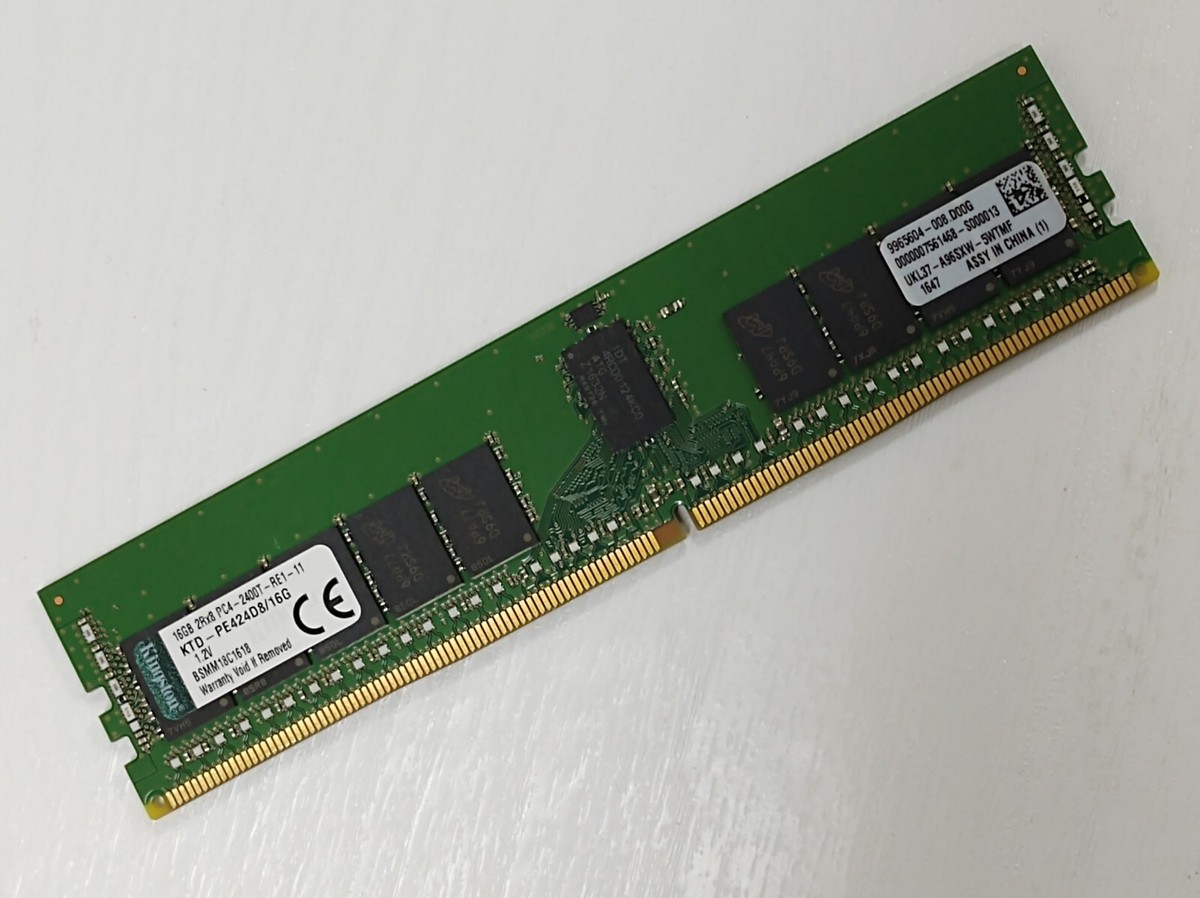 中古　新品　化粧品　まとめ売り 非常に良い】キングストン KTD-PE424D8/16G 16GB DDR4 2400MHz ECC