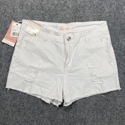 NEW Kancan Jean Shorts Size 7 8 White 