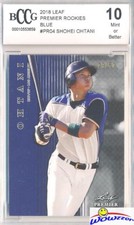 SHOHEI OHTANI 2018 Leaf Premier Rookie#PR4 BLUE PARALLEL RC #/50 BECKETT 10 MINT