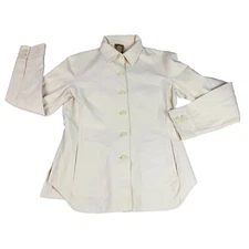 Ritz Saddler Jacket Equestrian Womens 8 Ivory Stretch Western Italy Luxury Brand