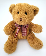 Christopher Collection Francine Toni Teddy Bear Plush 12" CA Toys Brown Red Bow
