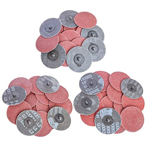 45pcs 3" Inch Sanding Disc Roll Lock Rtype Sandpaper Quick Change Disc