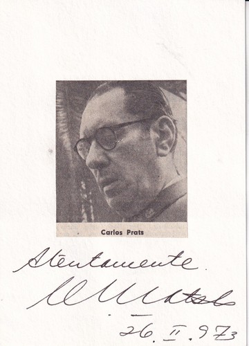 Carlos Prats - Oberbefehlshaber chilenische Armee bei "Allende" - orig. sign. - 第 1/2 張圖片