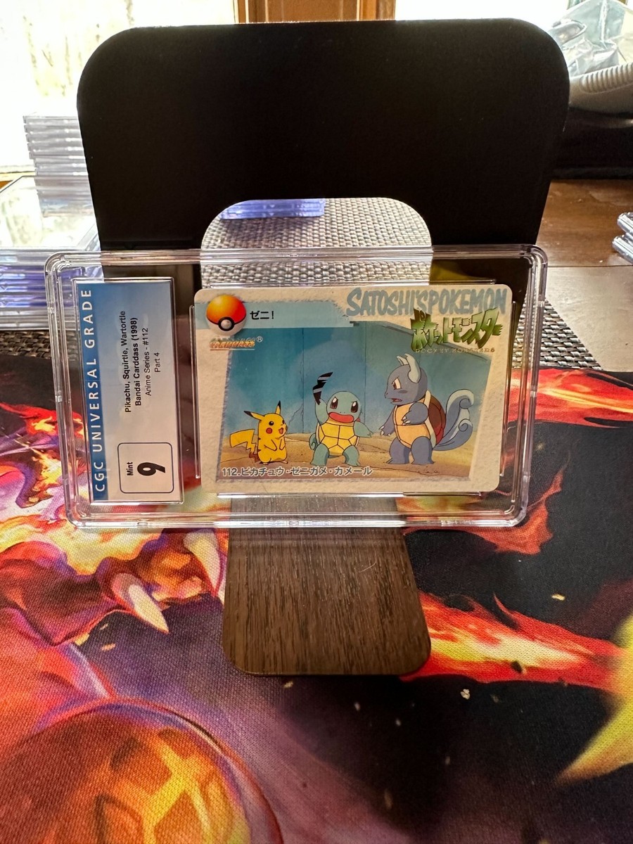 CGC 9 MINT Pokemon Japanese Bandai Carddass 1998 Pikachu Squirtle